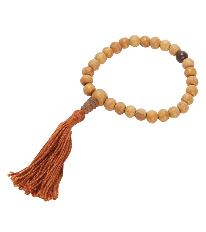 dZi Wrist Mala: Kadam Brown