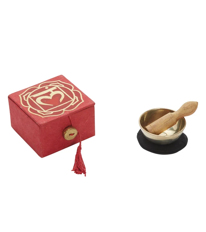 dZi Mini Meditation Bowl Box: 2" Root Chakra Red