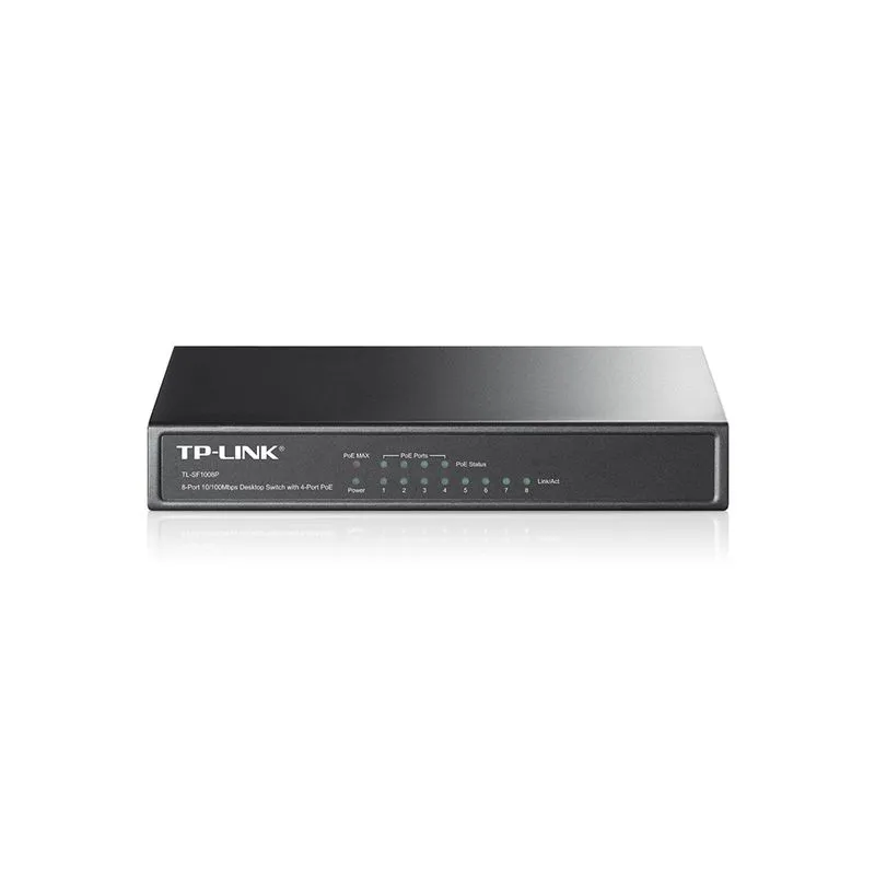 Switch Poe 10/100m De 8 Portas 4 Portas Poe