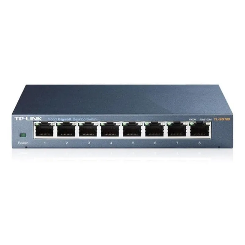Switch De Mesa 8 Portas Tp-link Tl-sg108 10/100/1000 Mbps