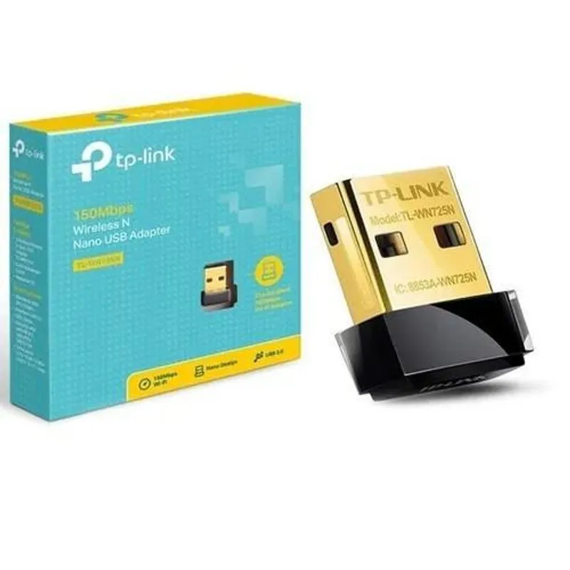 Adaptador Usb Wifi Tp-link Tl-wn725n Nano Wireless 150mbps Adaptador Usb Wifi Tp-link Tl-wn725n Nano Wireless 150mbps