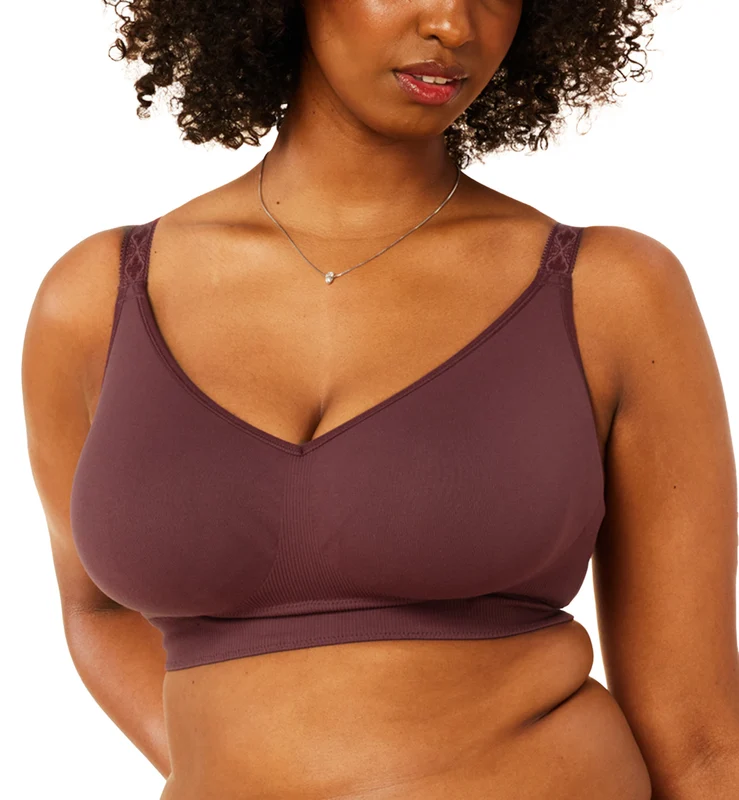 Sugar Candy by Cake Seamless Basic Everyday Softcup Bra (28-8005) - Plum 4XL