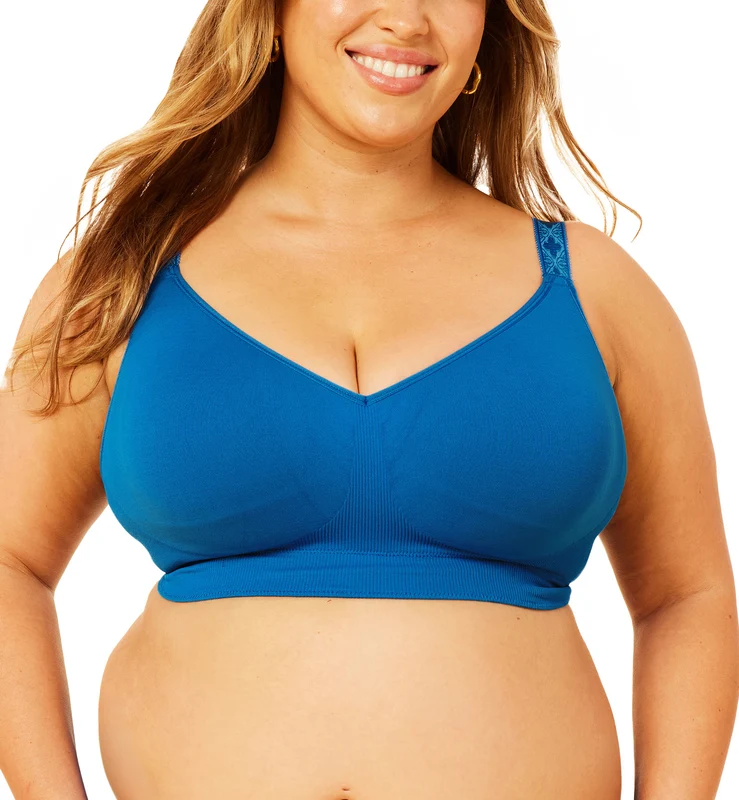 Sugar Candy by Cake Seamless Basic Everyday Softcup Bra (28-8005) - Cobalt Blue XS