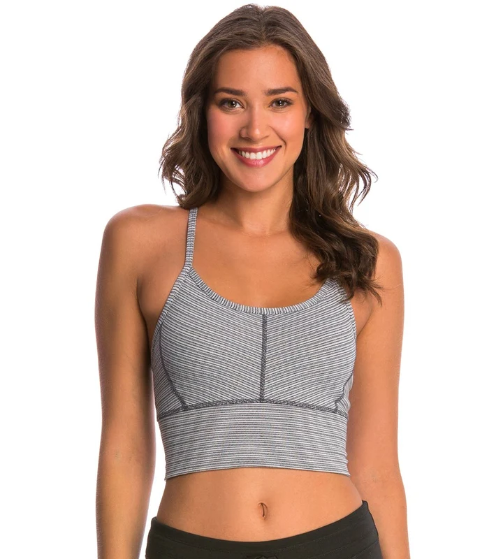 Manduka Long Line Yoga Sports Bra Black/White / M