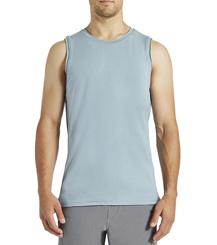 Manduka Men's Transcend Performance Tank Steel Blue / M