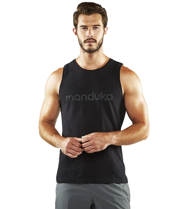 Manduka Men's Organic Yoga Tank Black / L