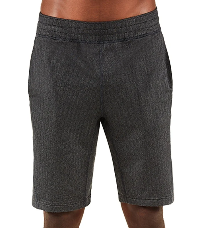 Manduka Men's The Now Yoga Shorts Black Ash Herringbone / L