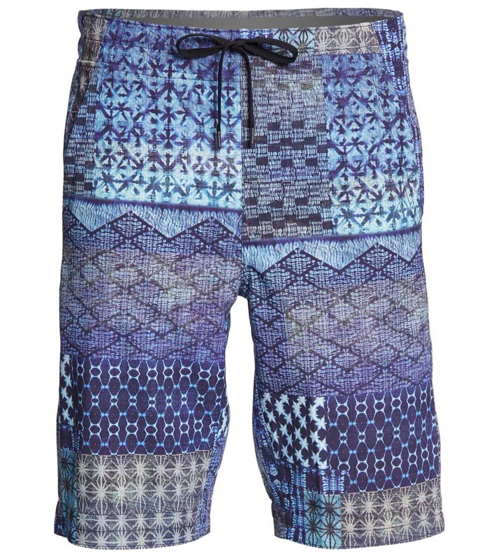 Manduka Men's The hOMme Redux Yoga Shorts Havana Patchwork Print / XL