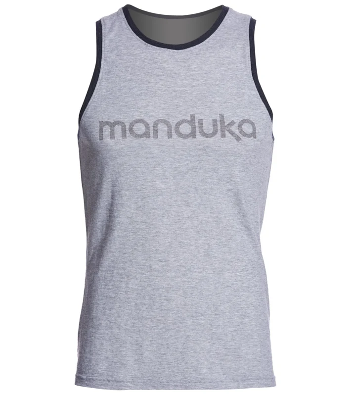 Manduka Men's Organic Tank Heather Grey / L