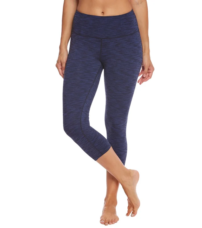 Manduka Essential Yoga Capris Blue Melange / L