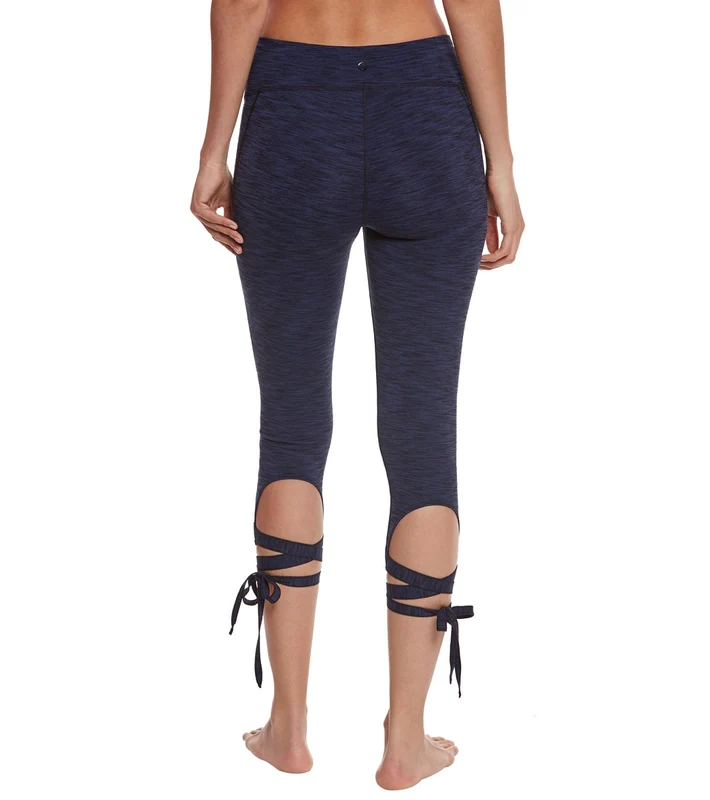 Manduka Flux Yoga Capris Blue Melange / L