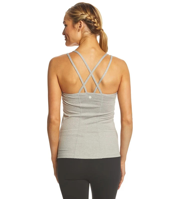 Manduka Cross Strap Yoga Cami Light Grey Heather / S
