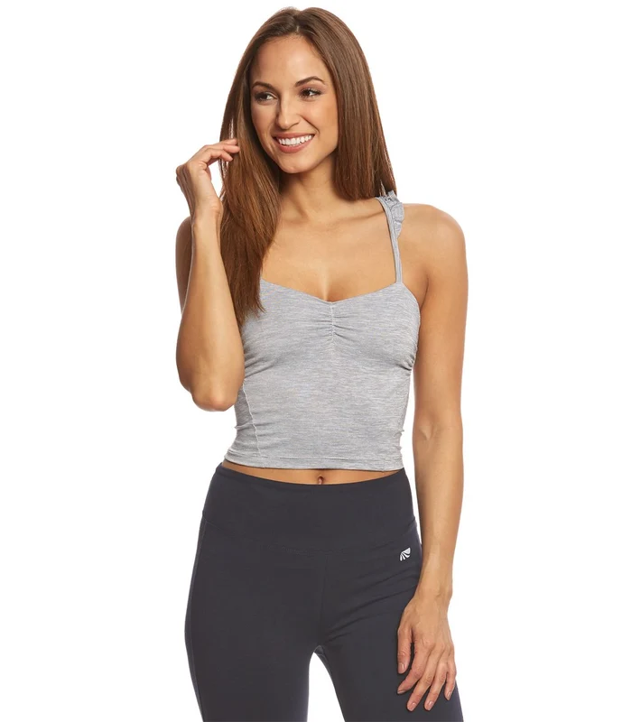 Manduka Crop Cami Grey Mini Stripe / M