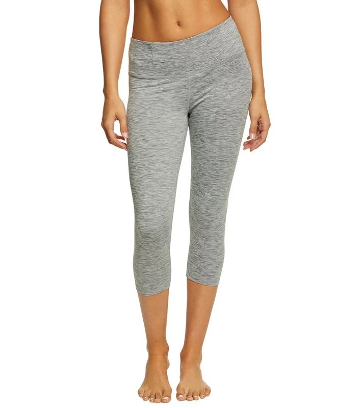 Manduka Essential Yoga Capris Feather Grey Melange / L