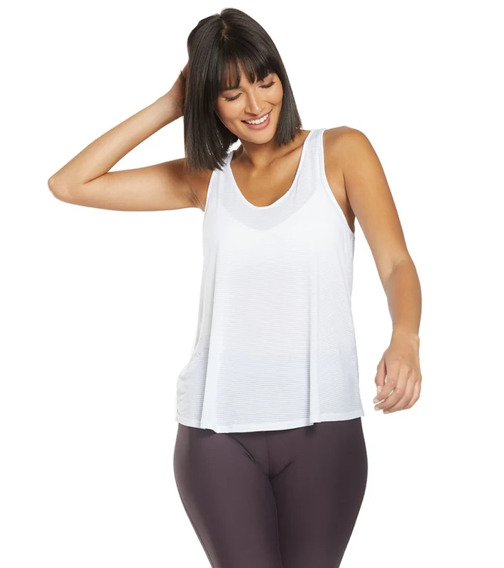 Manduka Breeze Cross Over Tank White / L