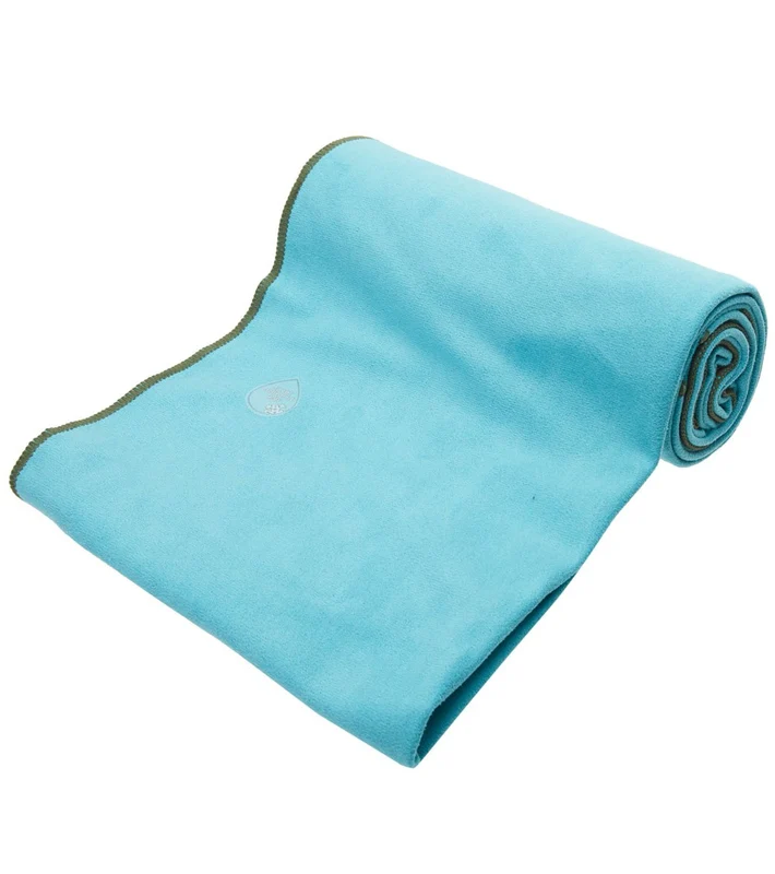 Manduka eQua Yoga Mat Towel Tasmanian Blue