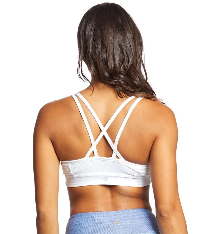 Manduka Cross Strap Yoga Bra Pure White / M