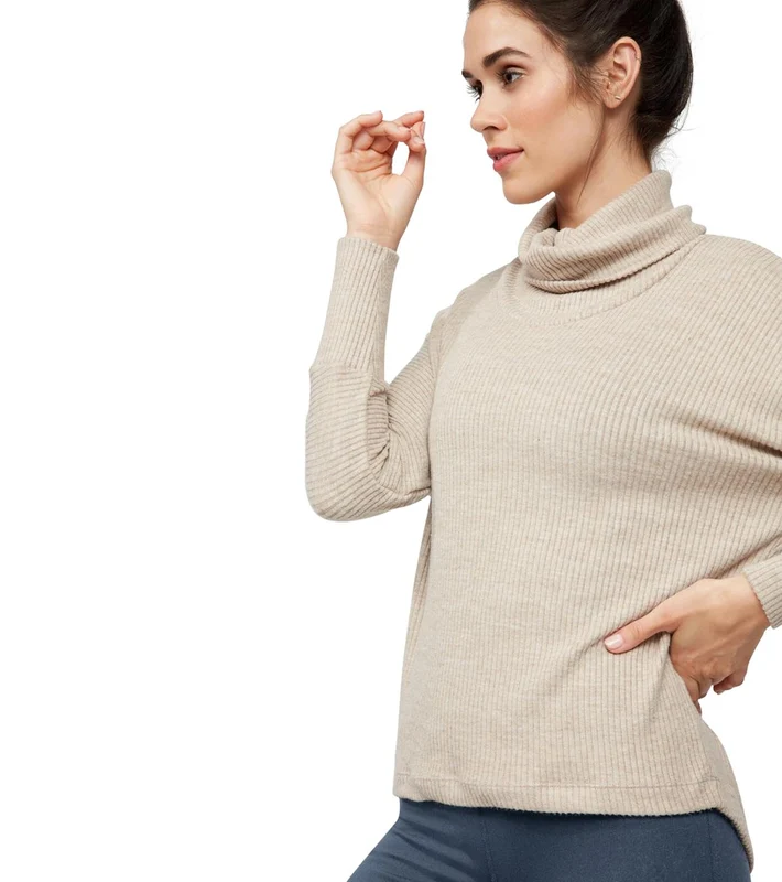 Manduka Cowl Dolman Top Mushroom Melange / M