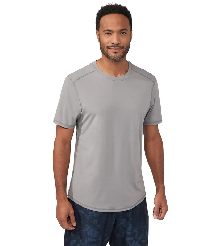 Manduka Men's Pro Tech Short Sleeve Tee Silver Filigree / L