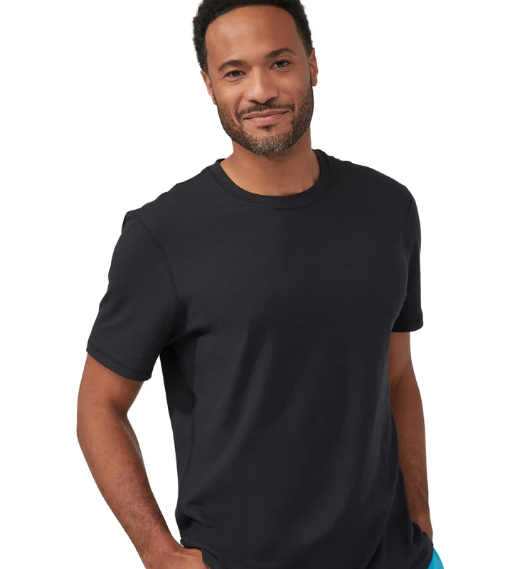 Manduka Men's Performance Crew Neck Short Sleeve Tee Black / S