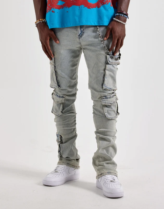 WAIMEA Stacked Cargo Denim Jeans 40