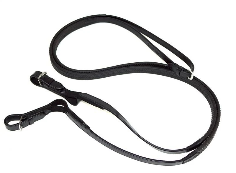 Nunn Finer Rein Aid Rubber Rein/ Elastic End Bk Havana / 58"L