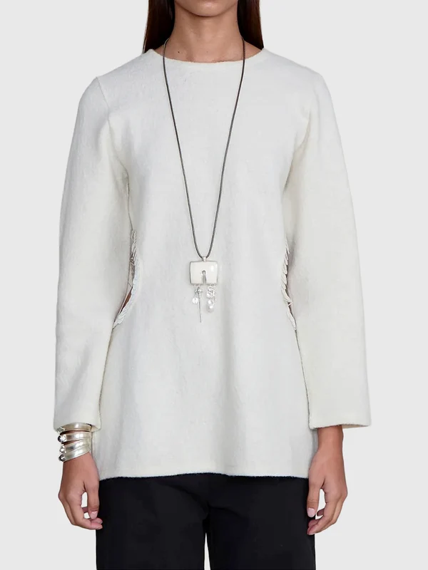 Chan Luu Women's Rib Cage Sweater 3 / IVORY