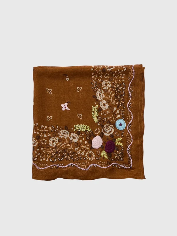 Chan Luu Embroidered Floral Bandana O/S / HIDE