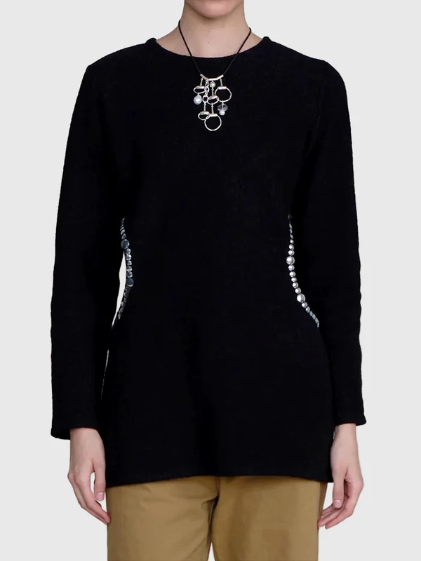 Chan Luu Women's Rib Cage Sweater 2 / BLACK