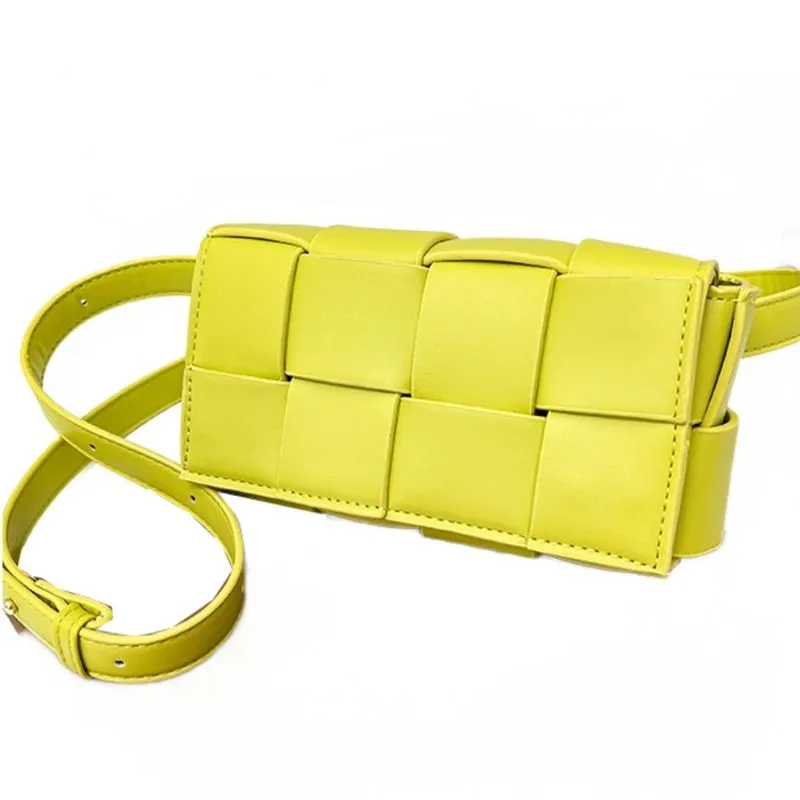 Travesseiro Tecido Pequeno Saco Quadrado, Ladies Pu Cintura Saco, Moda