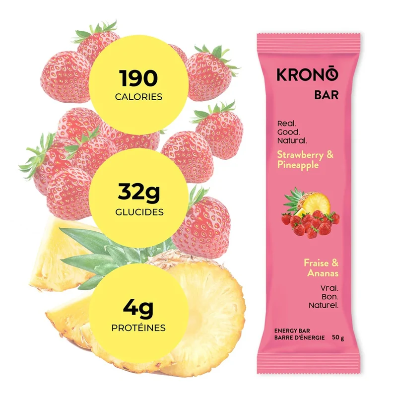 Krono Nutrition Energy Bars Strawberry & Pineapple