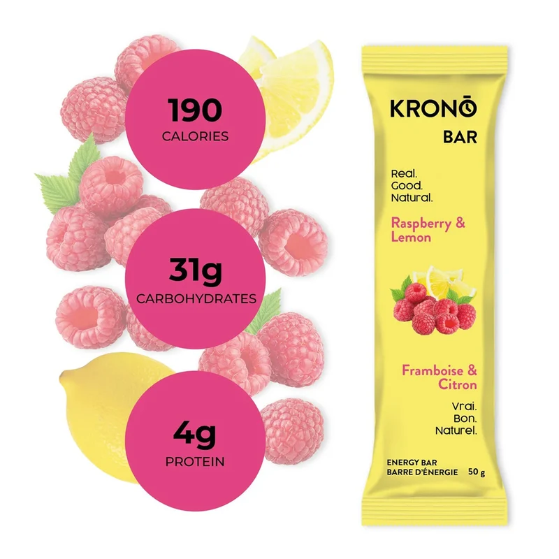Krono Nutrition Energy Bars Raspberry & Lemon