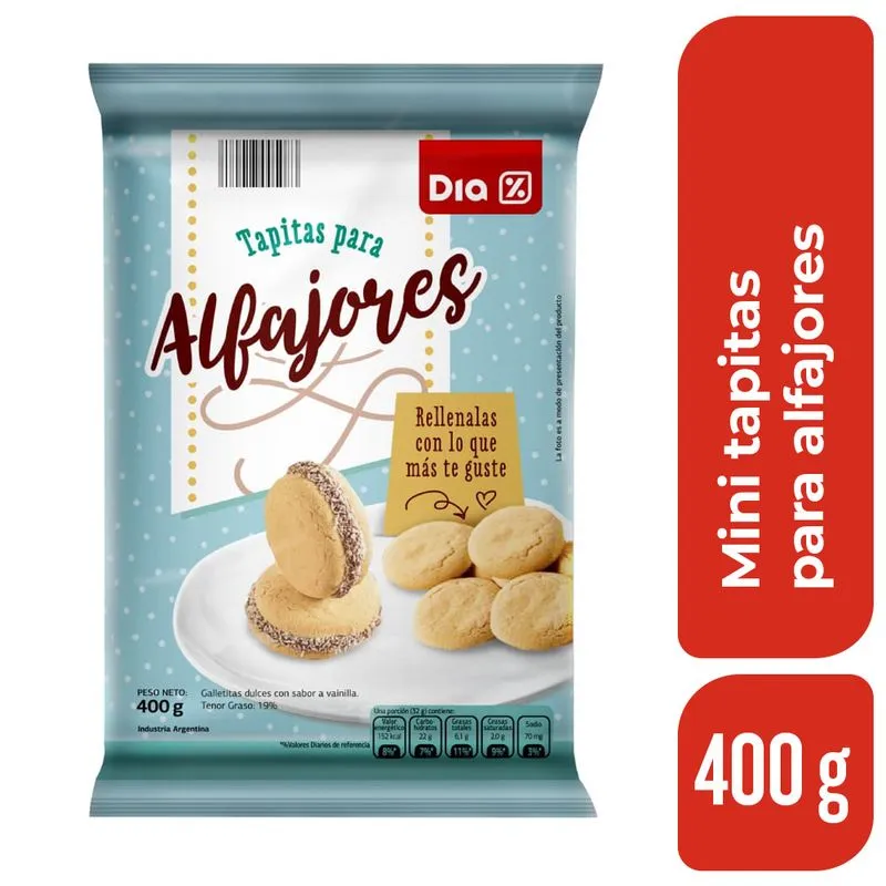 Mini tapitas DIA para alfajores 400 Gr.