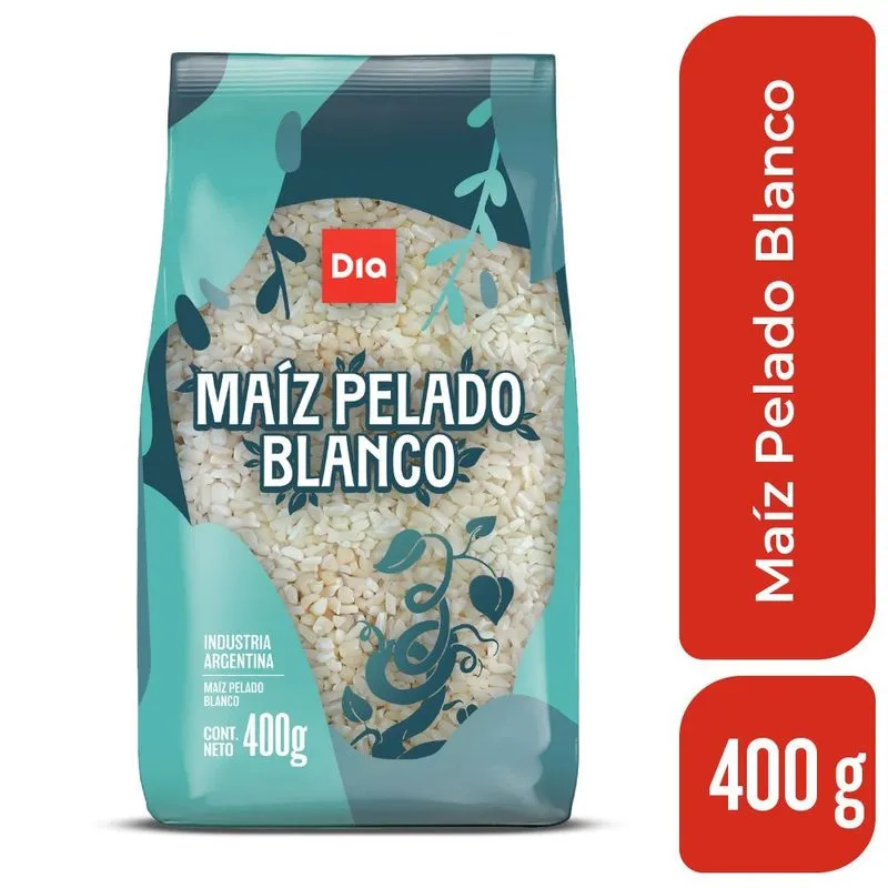 Maíz Pelado Blanco Dia 400 Gr.