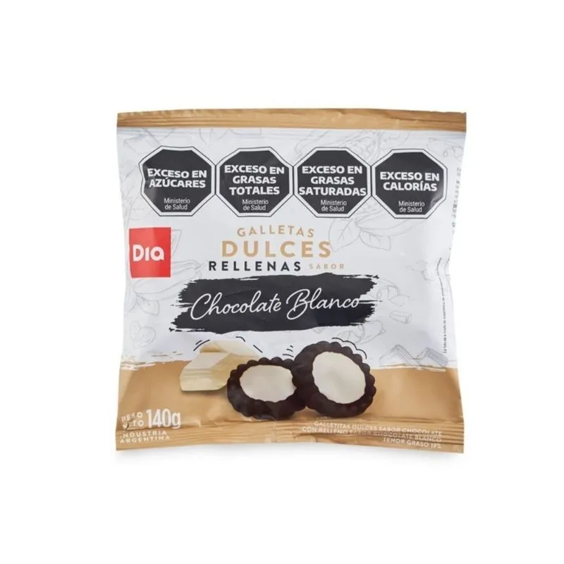 Galletita Rellena Chocolate Dia 140 Gr.