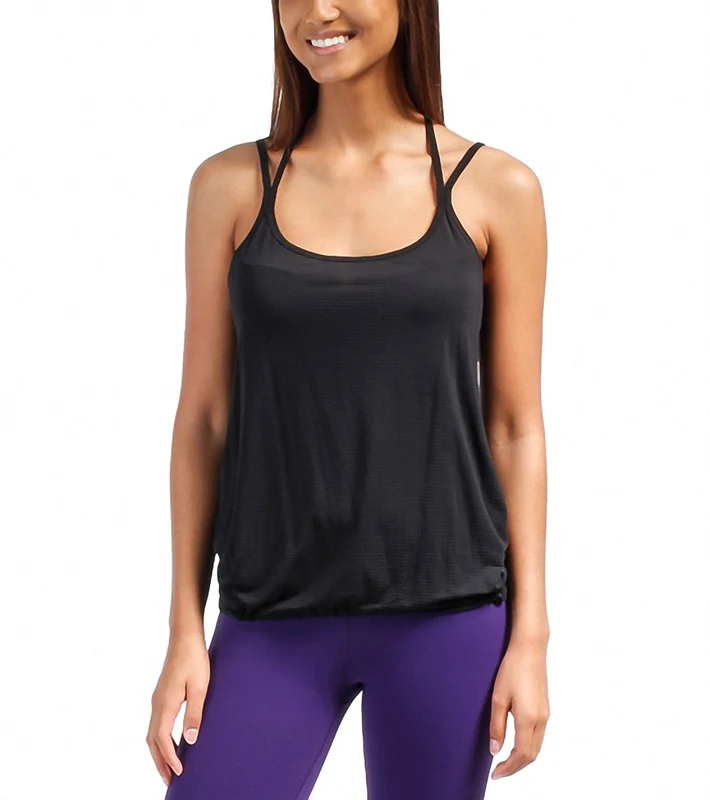 Beyond Yoga Sleek Cami Black Stripe / M