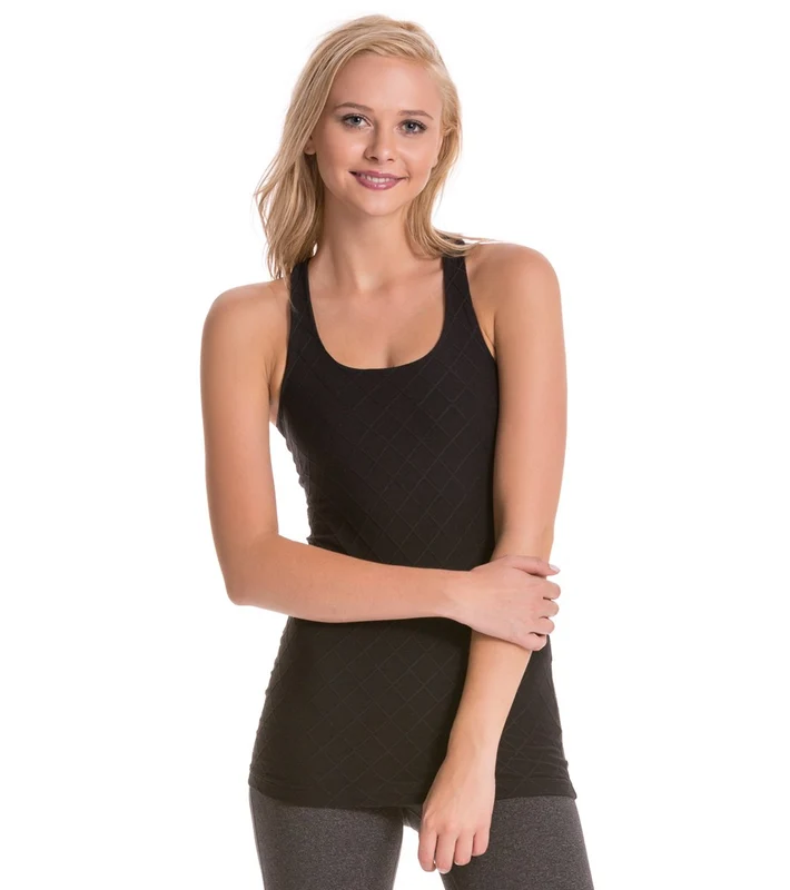 Beyond Yoga Quilted Long Racerback Cami Black / XS