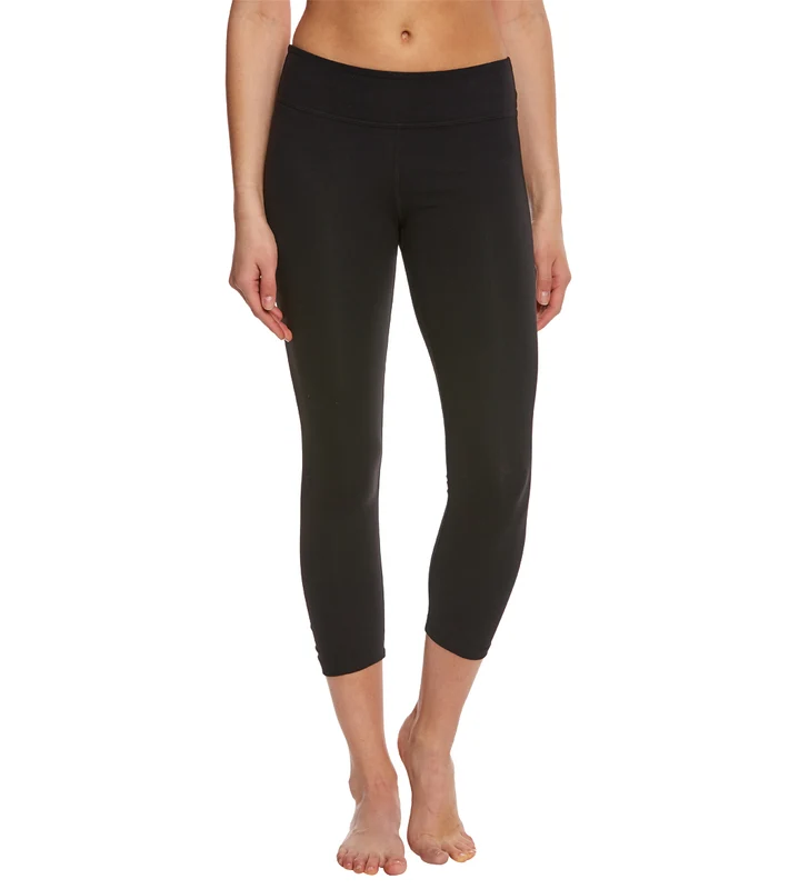 Beyond Yoga Back Gathered Yoga Capris Teal Blue / M