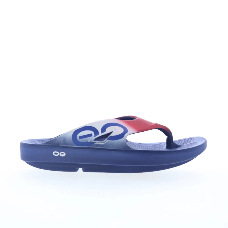Oofos Ooriginal Sport 1001 Mens Red Synthetic Slip On Sport Sandals Shoes 9