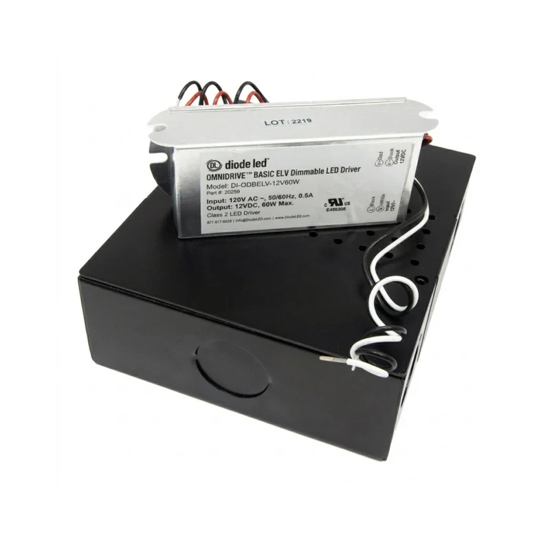 DIODE LED DI-ODBELV OMNIDRIVE® BASICS Electronic Dimmable Driver | 12V & 24V 60W / 24V DC / Without Junction Box