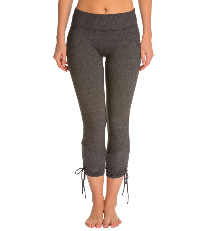 Beyond Yoga Ethereal Shirred Ankle-Tie Legging Heather Grey / XXS