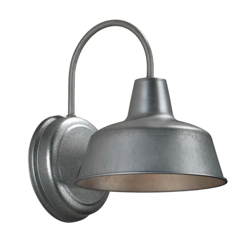 Portfolio Ellicott 10.75-in, 1-Light Galvanized Grey Wall Sconce