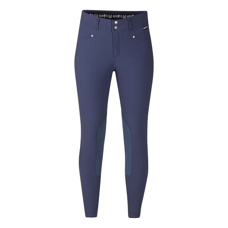 Kerrits Ladies Cross-Over Kneepatch Breeches Navy / Medium