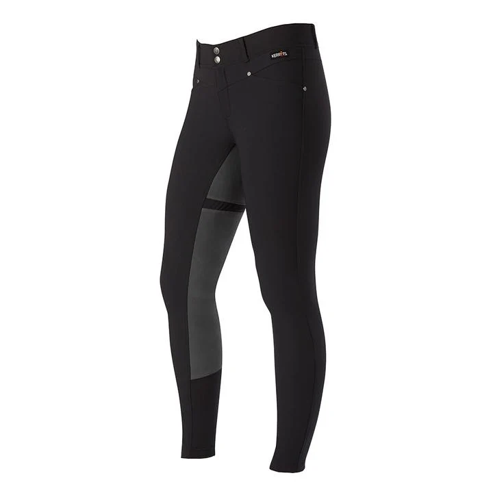 Kerrits Ladies Cross-Over Full Seat Breeches Black / X-Small