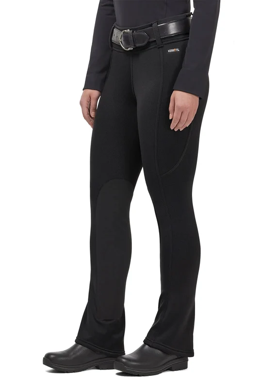 Kerrits Ladies Sit Tight Wind Pro Knee Patch Bootcut Breeches Black / Small