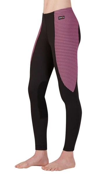 Kerrits Kids Performance Tights Pink Houndstooth / Large