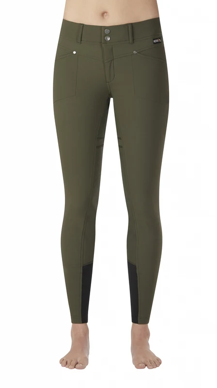 Kerrits Ladies Cross-Over Full Seat Breeches Kale / Small