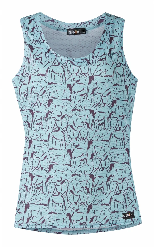 Kerrits Ladies Ice Fil Tank Robinegg Etched Horse / Medium