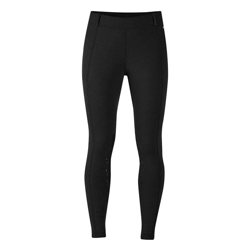 Kerrits Ladies Power Stretch Knee Patch Pocket Tights Black / Small