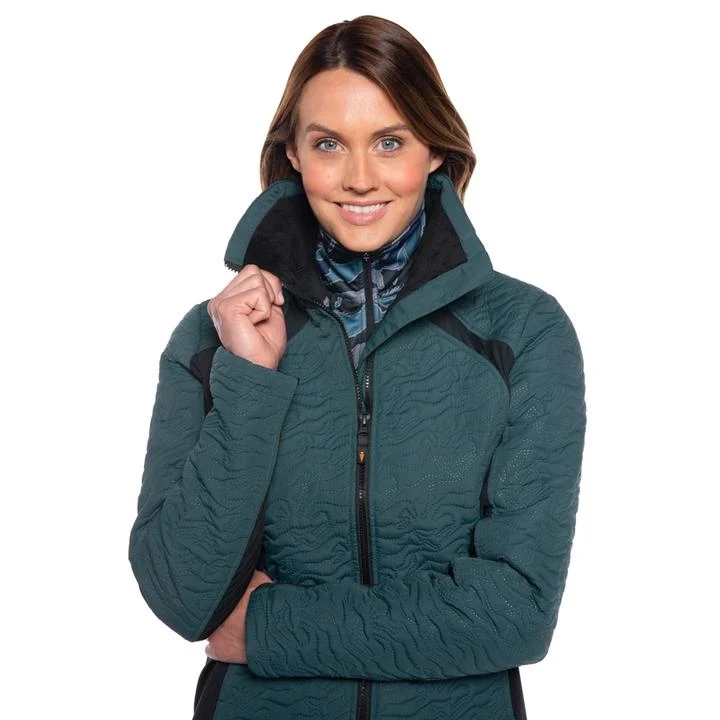 Kerrits Ladies Unbridled Horse Quilted Jacket Jade / X-Large